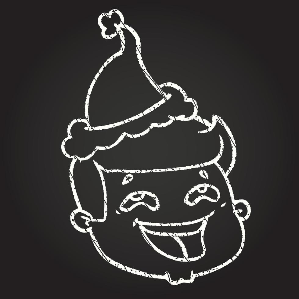 Christmas Man Chalk Drawing vector