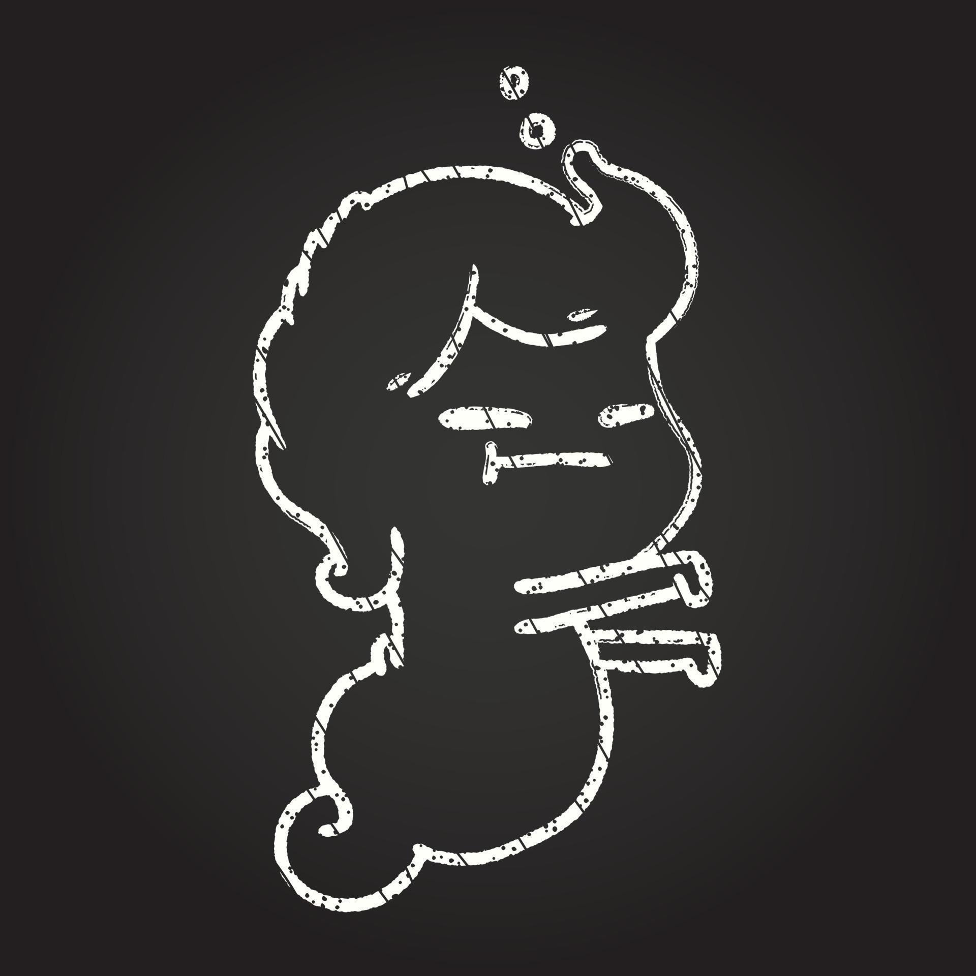 Floating Ghost Chalk Drawing 13117431 Vector Art at Vecteezy