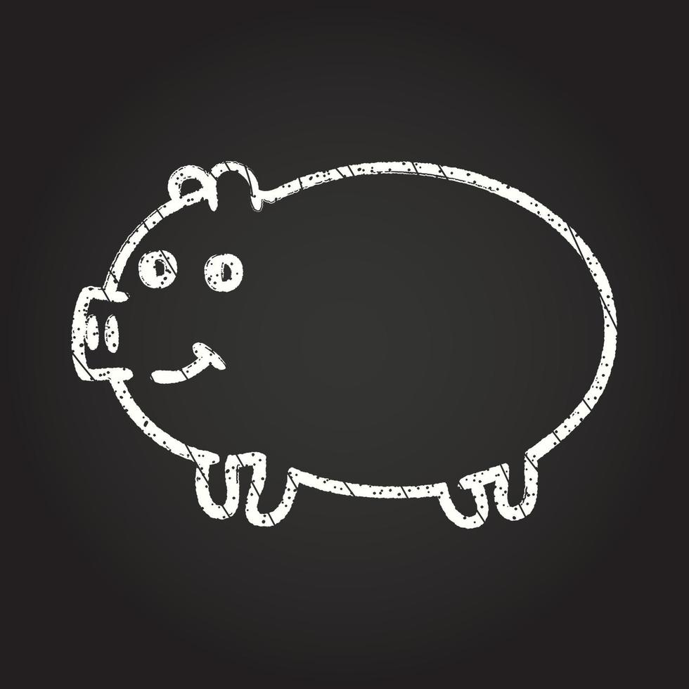 Pig Chalk Drawing vector