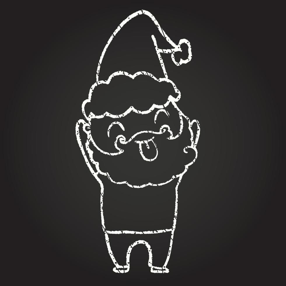 Christmas Man Chalk Drawing vector