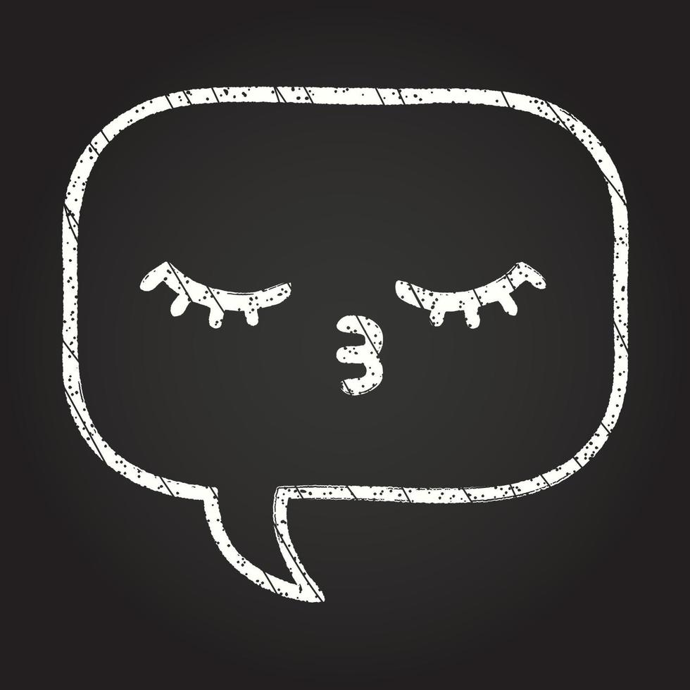Speech Bubble Chalk Drawing vector