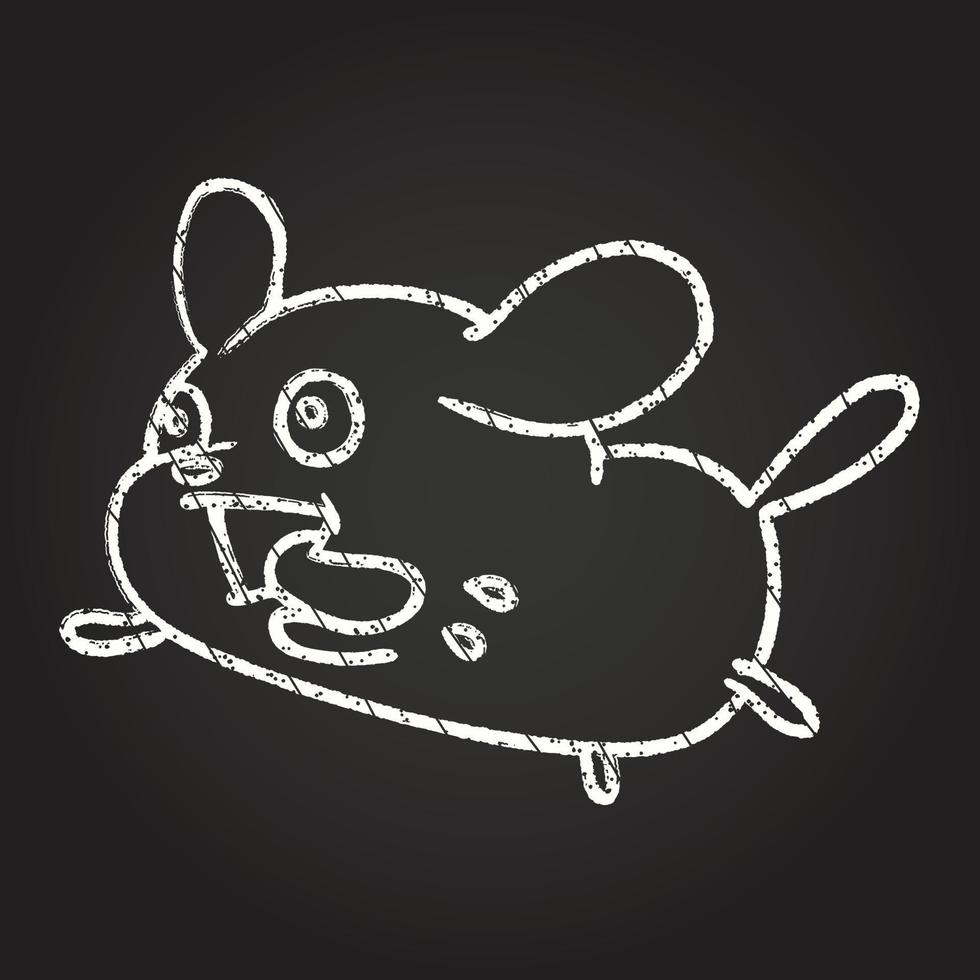 Happy Puppy Chalk Drawing vector