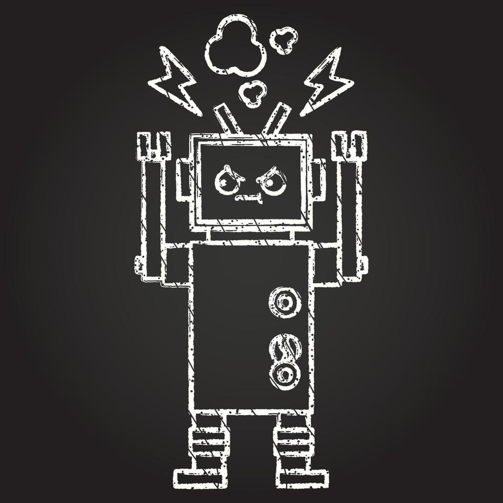 Robot Chalk Drawing 13117512 Vector Art at Vecteezy