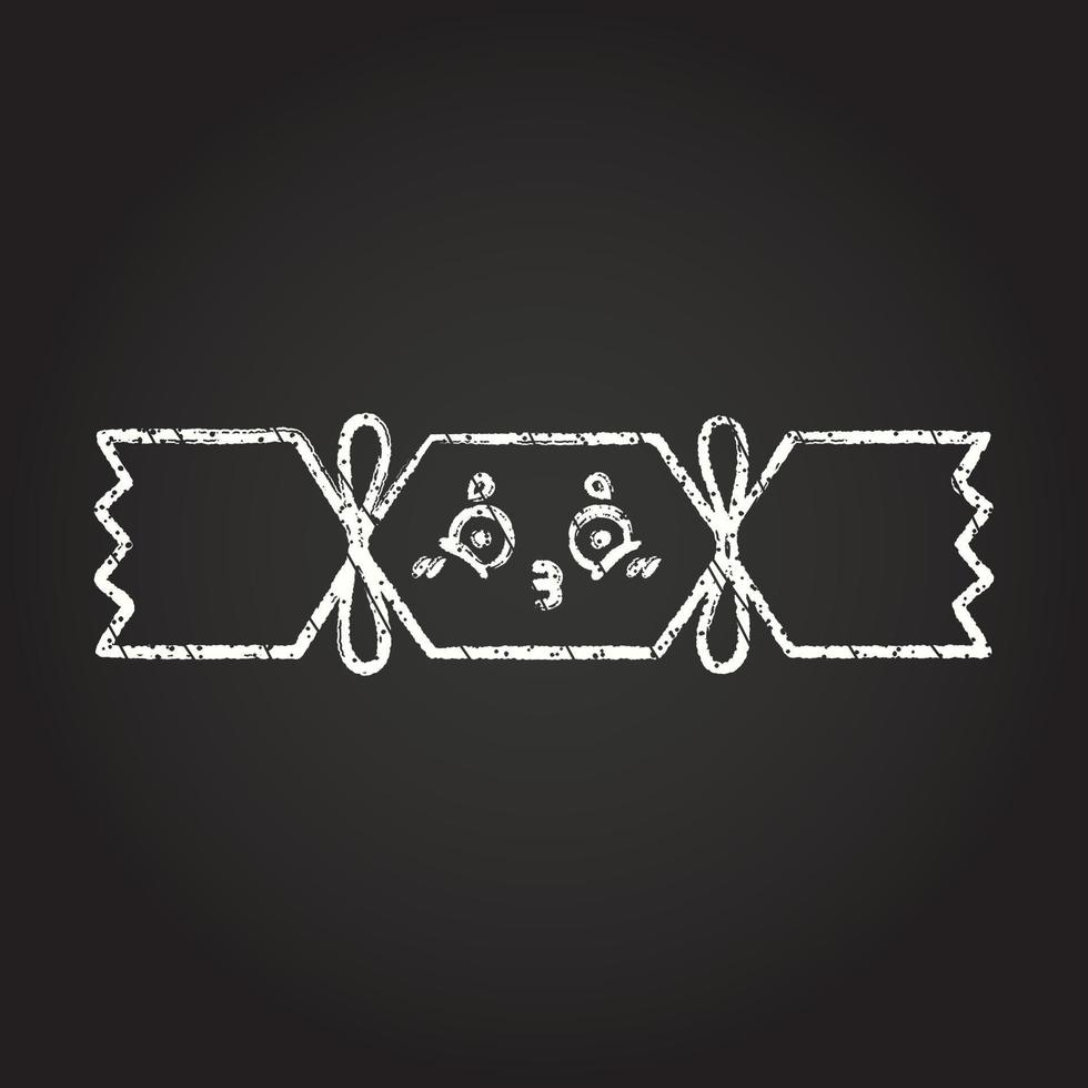 Christmas Cracker Chalk Drawing vector