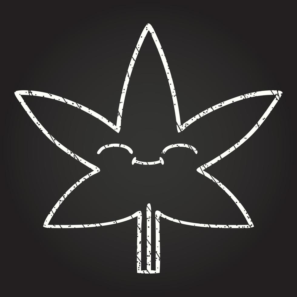 Leaf Chalk Drawing vector