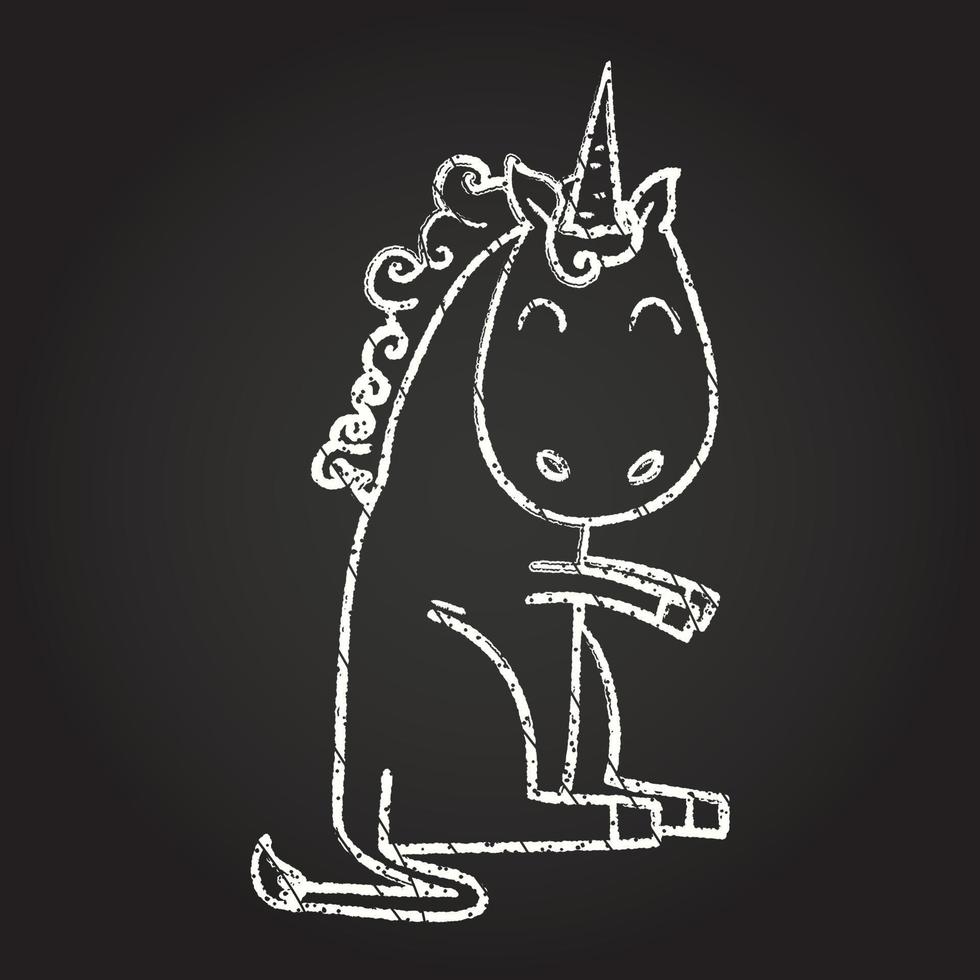 Unicorn Chalk Drawing vector