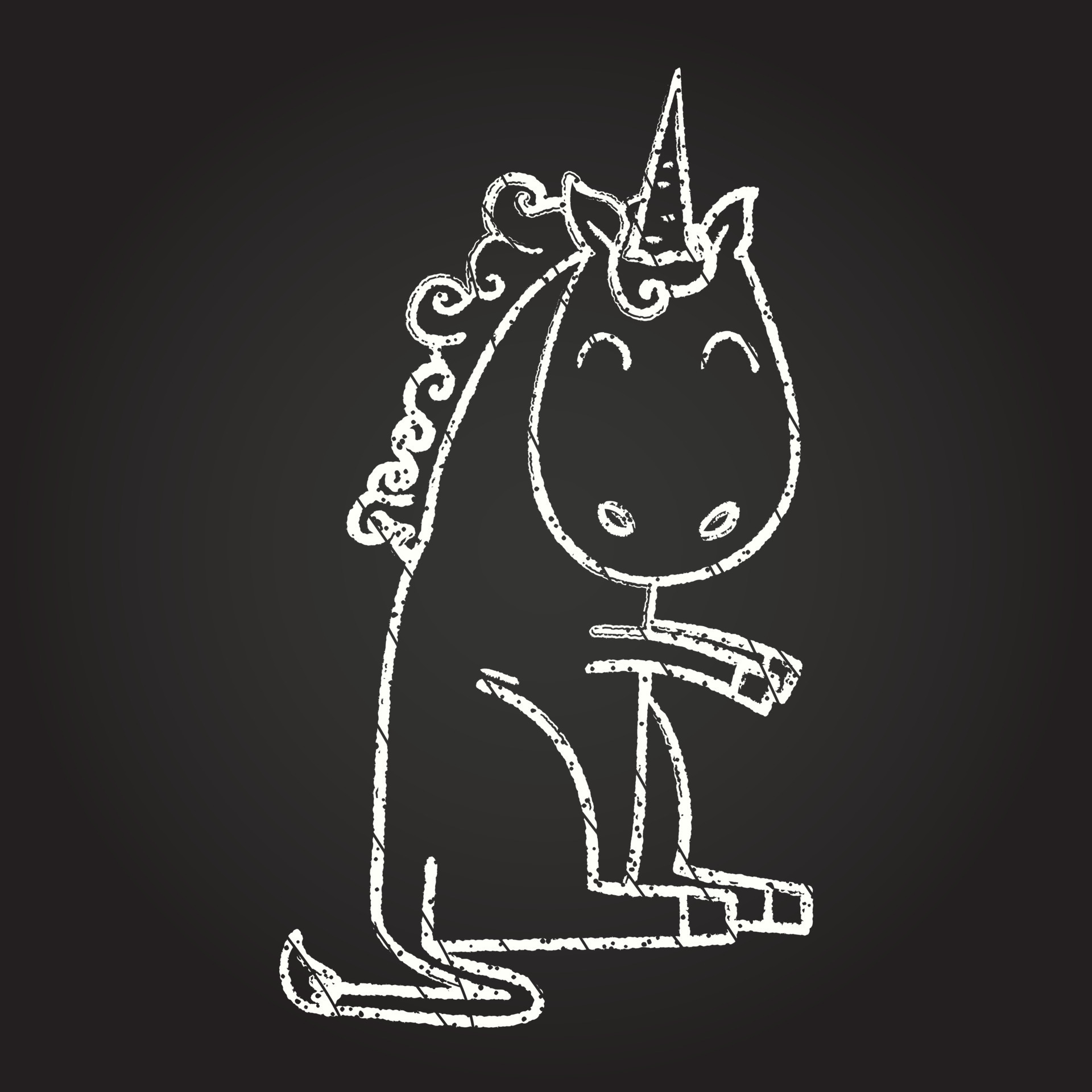 Unicorn Chalk Drawing 13117571 Vector Art at Vecteezy