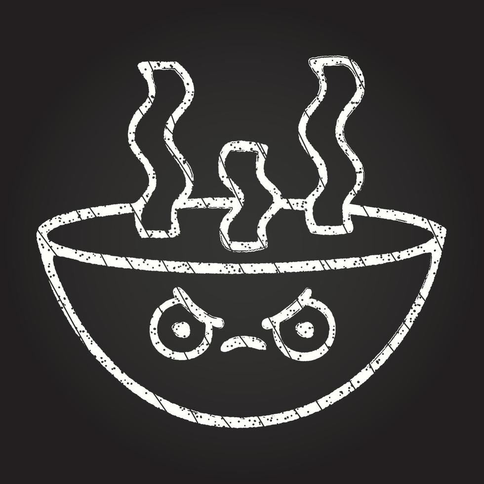 Hot Soup Chalk Drawing vector
