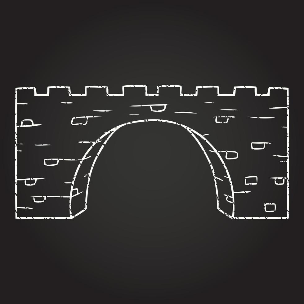 Stone Bridge Chalk Drawing vector