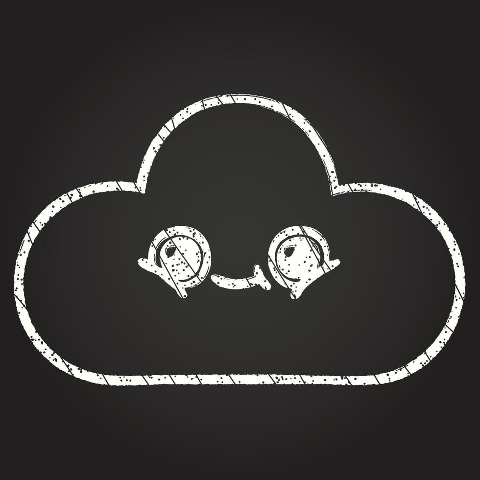 Cloud Chalk Drawing vector