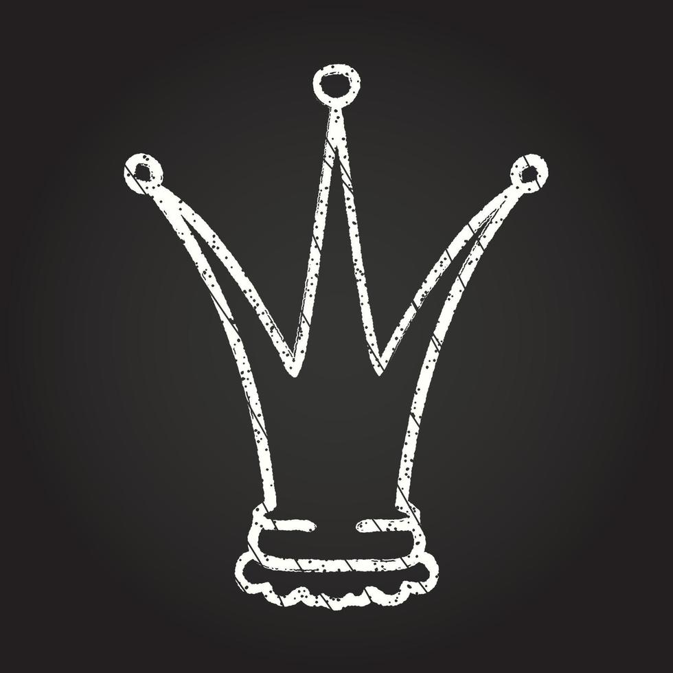 Tall Crown Chalk Drawing vector