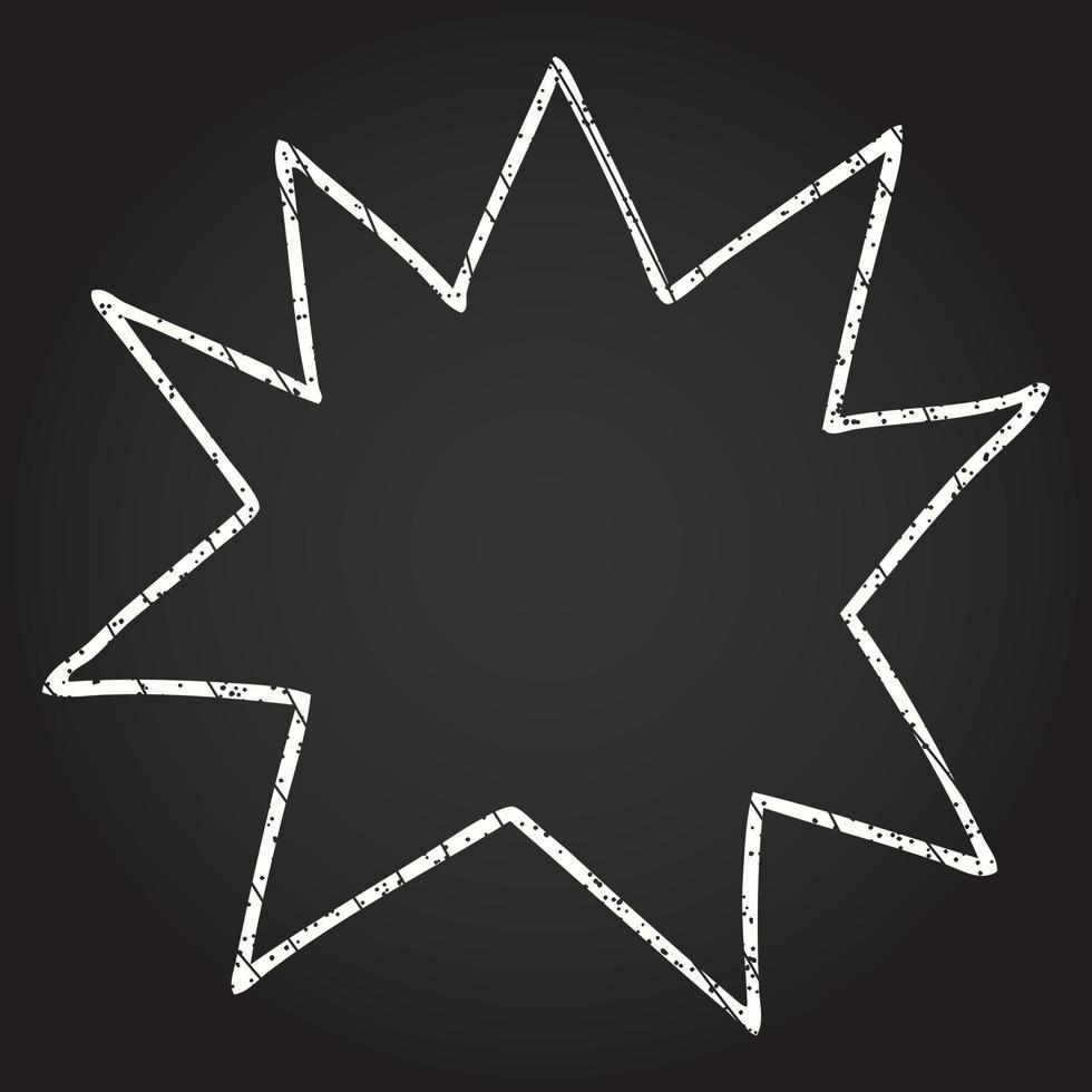 Explosion Symbol Chalk Drawing vector