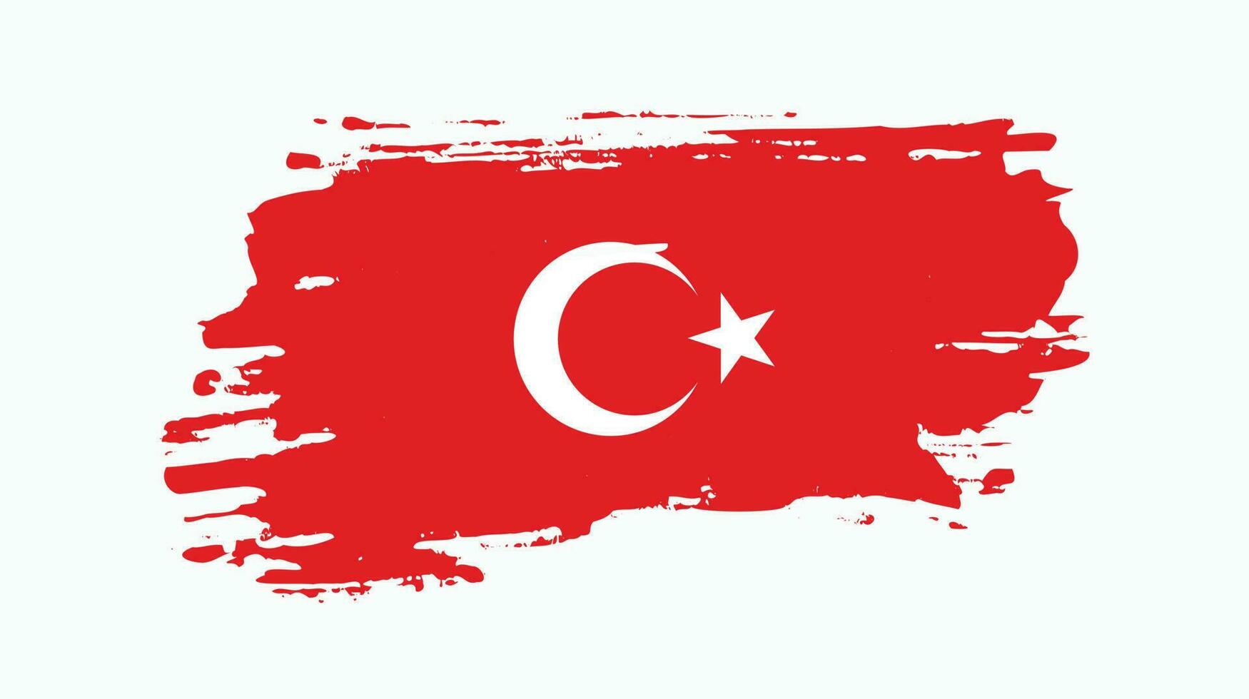 Vintage Turkey grunge texture flag vector