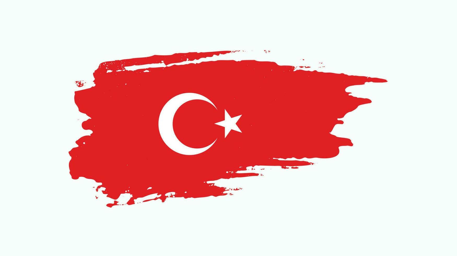 Turkey distressed grunge flag vector