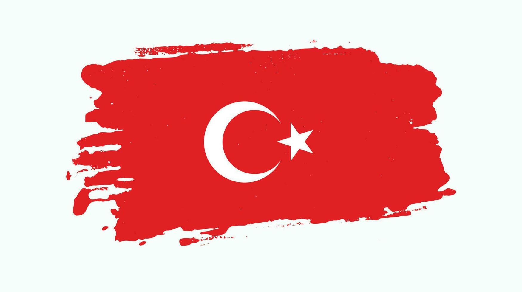 New distressed Turkey grunge flag vector