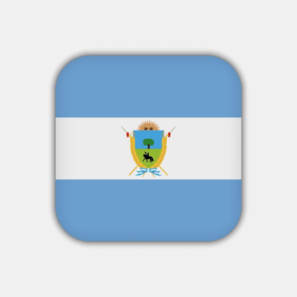 La Pampa Flag. Argentina Provinces. Vector Illustration.