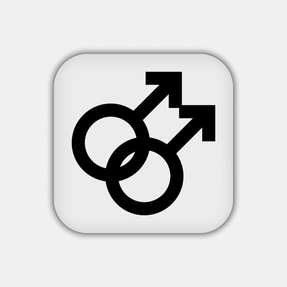 Mars double symbol. Vector illustration.