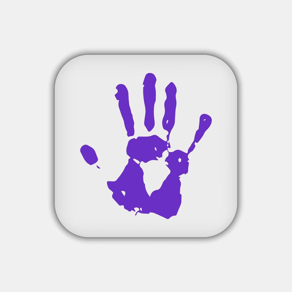 Purple handprint. Gay Liberation Front. Vector illustration.