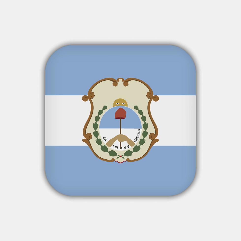 San Juan Flag. Argentina Provinces. Vector Illustration.