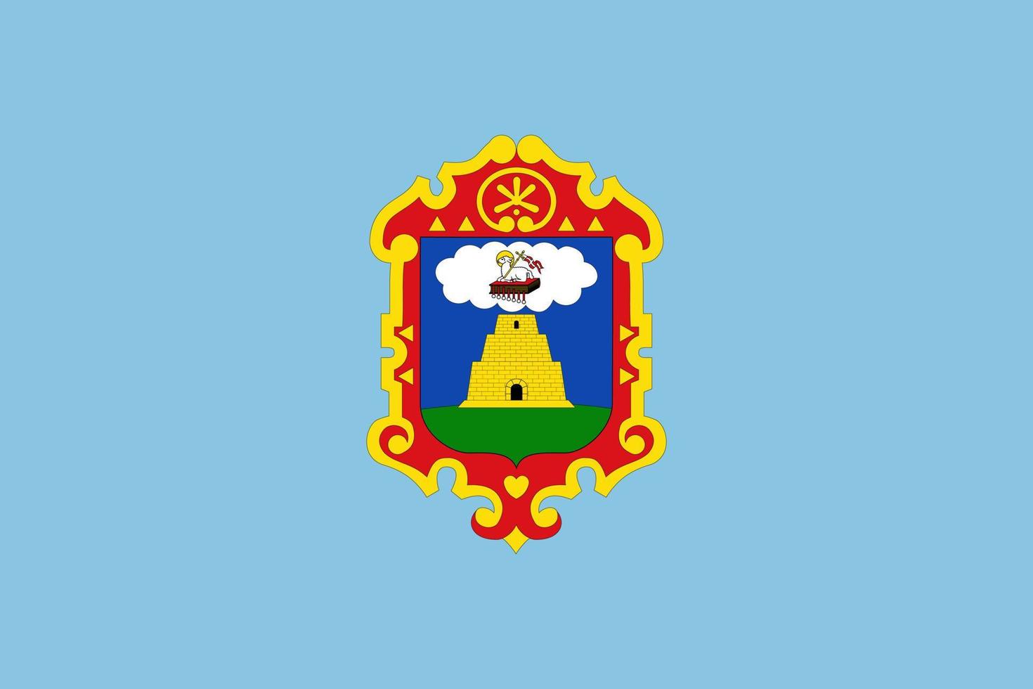 Department of Ayacucho Flag. Peru. Vector Illustration.