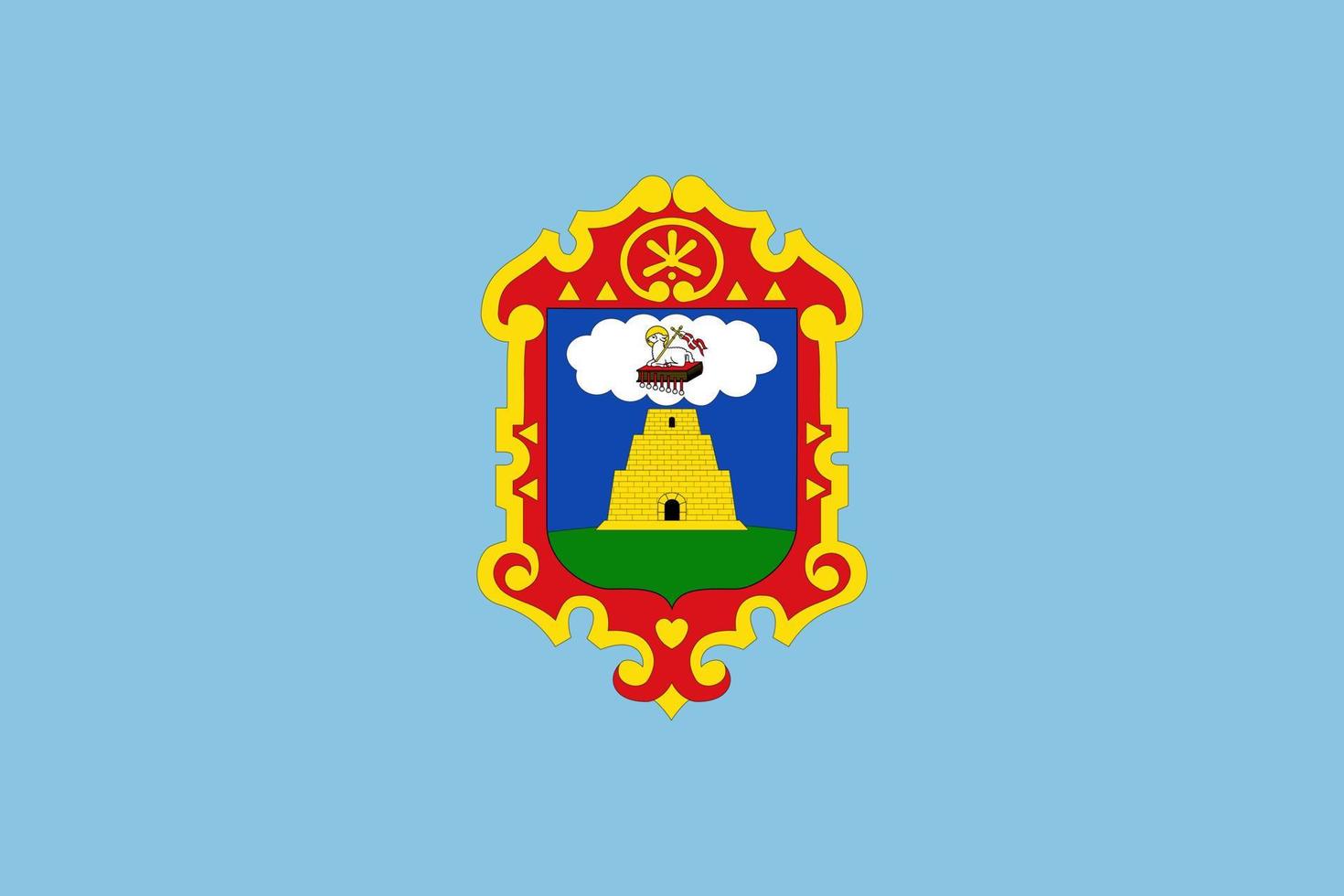 bandera del departamento de ayacucho. Perú. ilustración vectorial vector