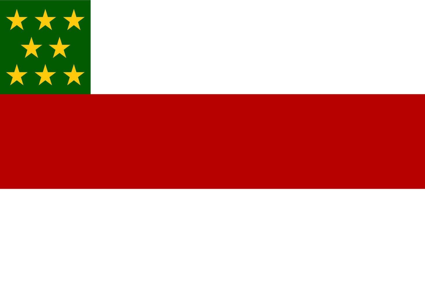 Department of Piura Flag. Peru. Vector Illustration.
