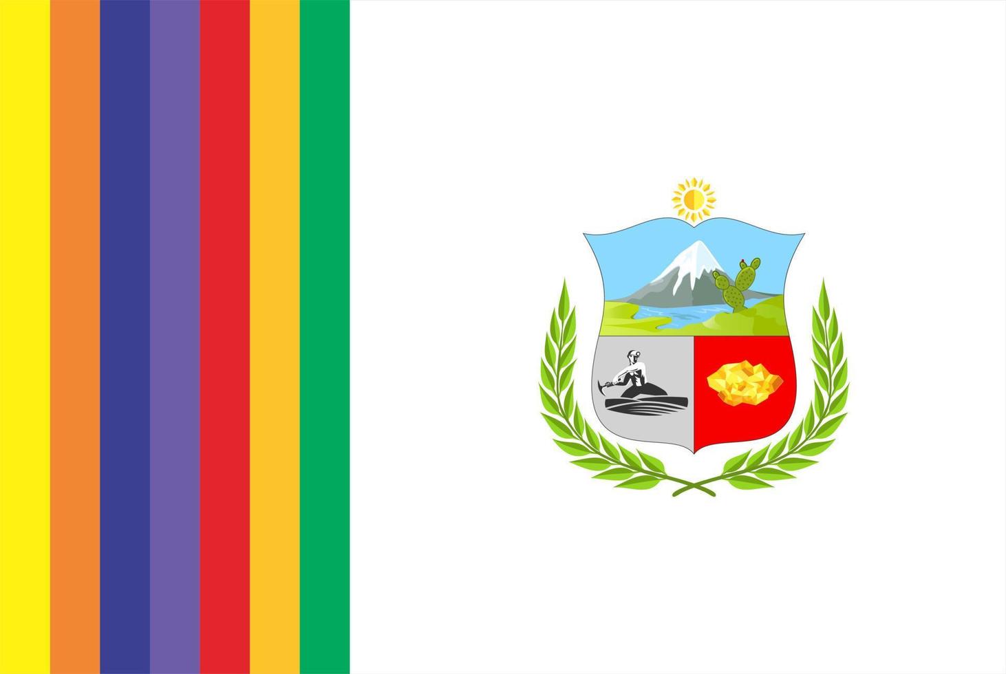 bandera del departamento de apurímac. Perú. ilustración vectorial vector