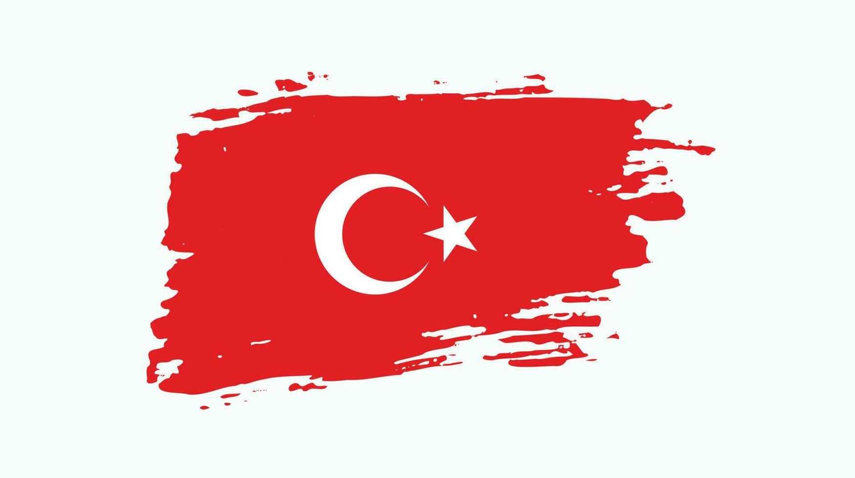 New grunge texture Turkey flag vector