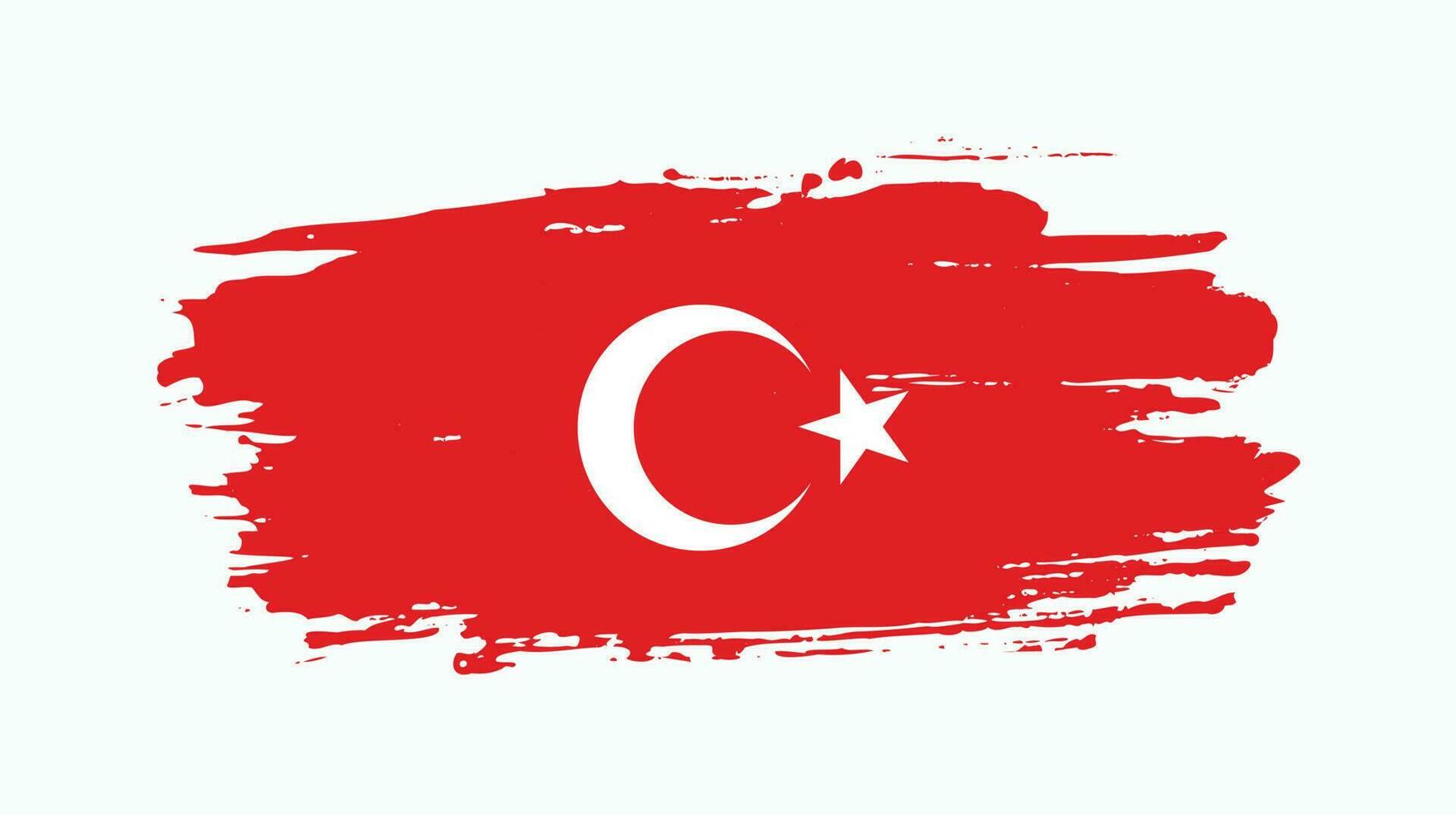Vintage Turkey grungy flag vector