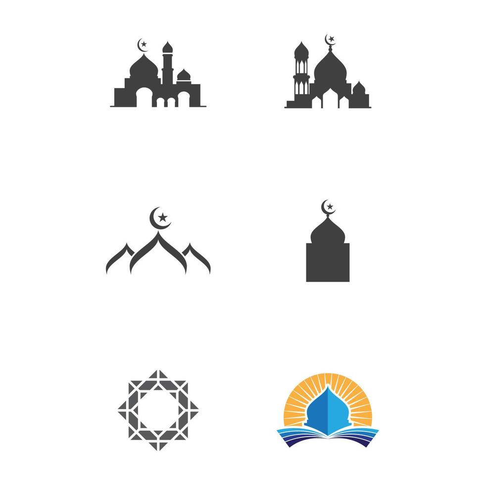 diseño de ilustración de icono de vector de mezquita