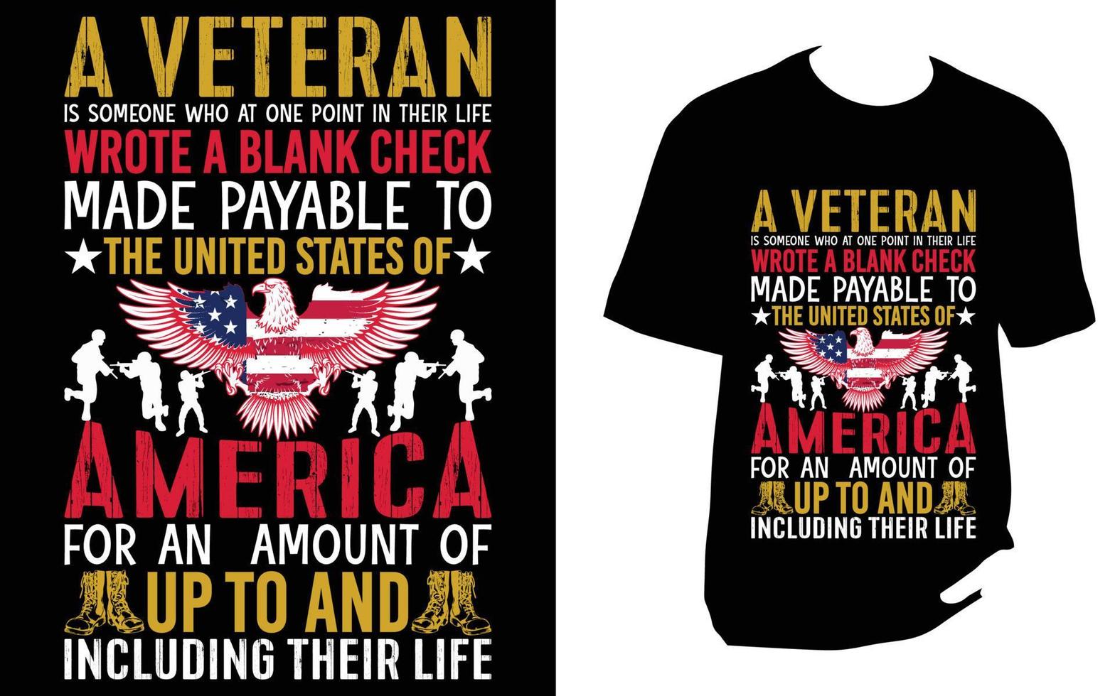 Veteran T Shirt Design vector