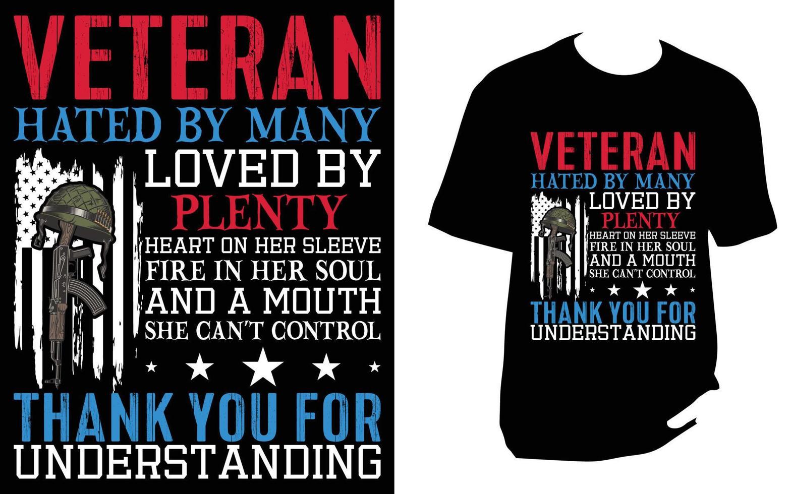 Veteran T Shirt Design vector