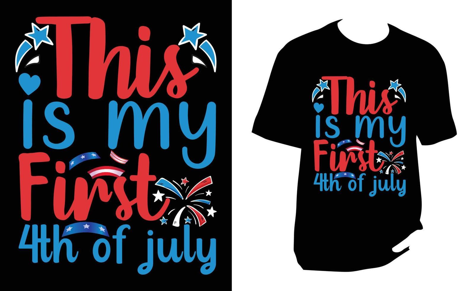 4th of july T Shirt vector