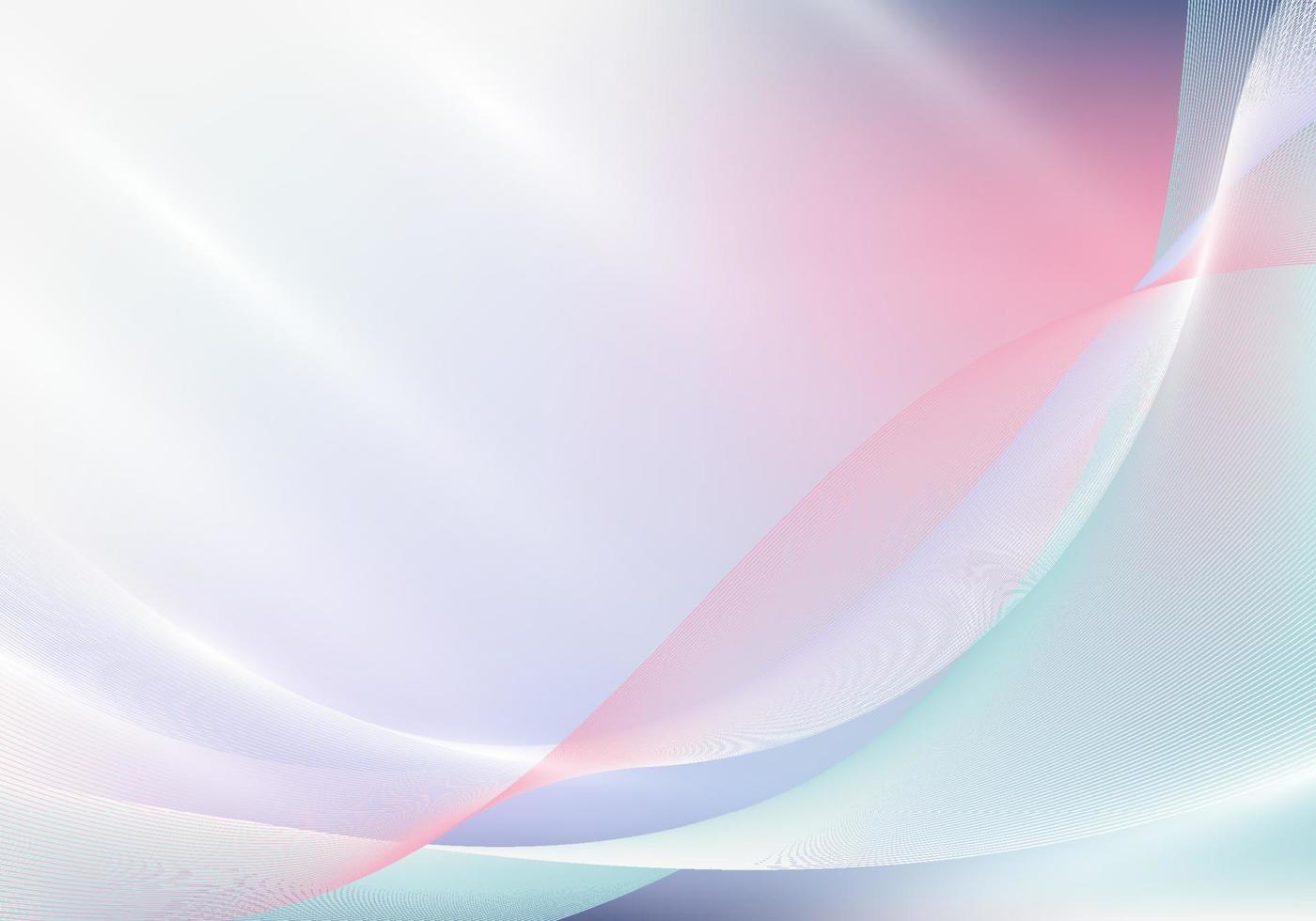 Abstract wavy lines elements with lighting effect on blurred background vector