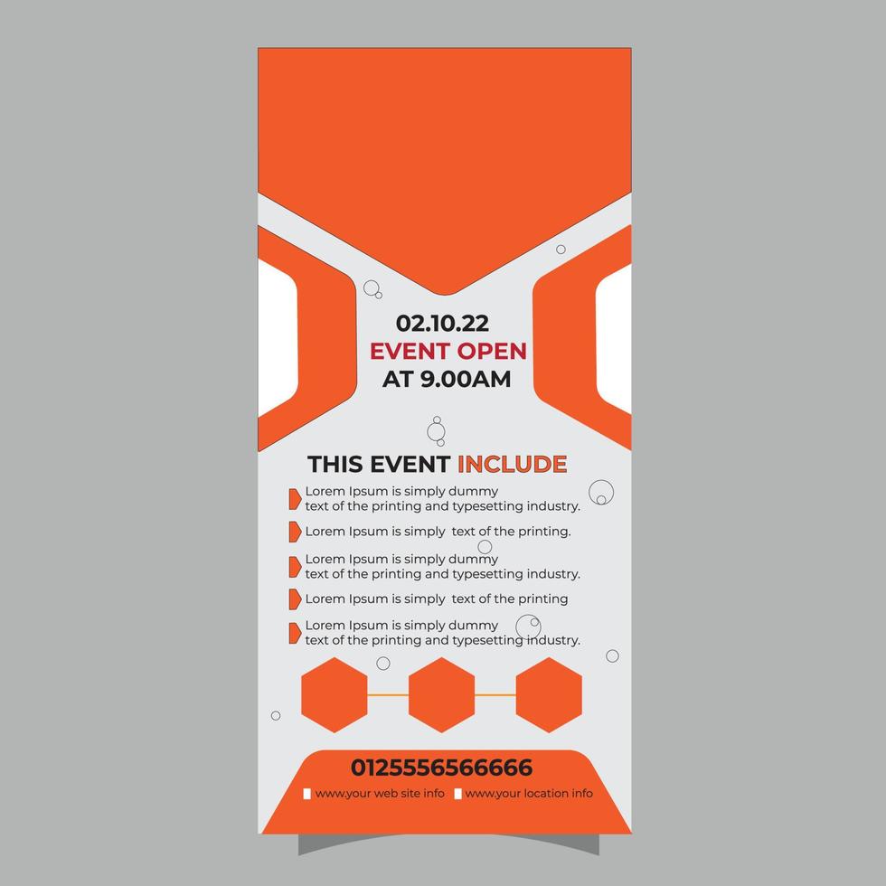 Rollup Banner Large flyer Stand flyer Ad banner vector