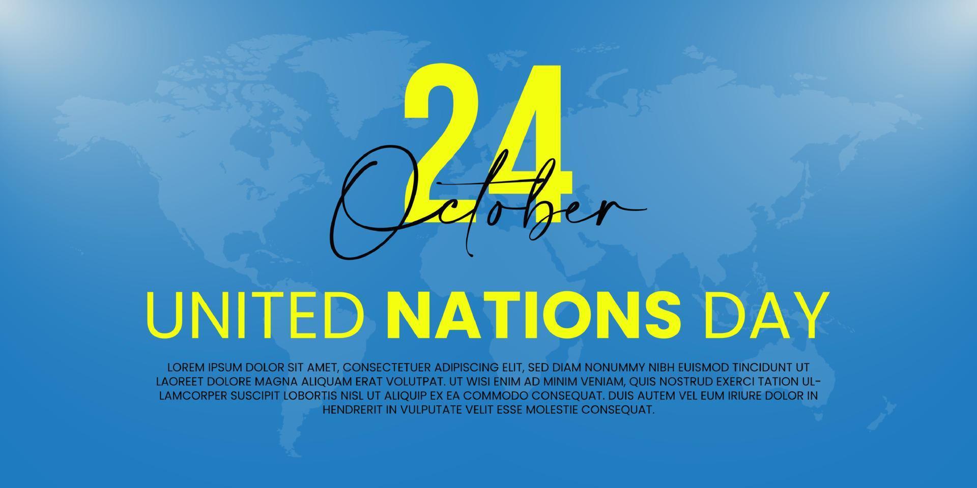 United Nations Day design template. design  greeting cards, banner, or print. vector