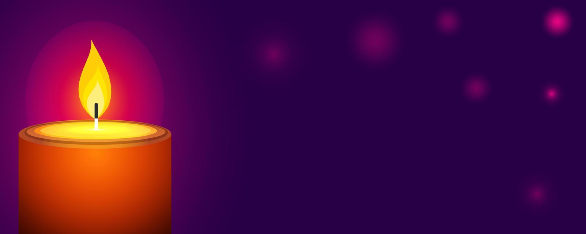 Website header or banner design with realistic oil lamp on purple background for Diwali Festival celebration. vector