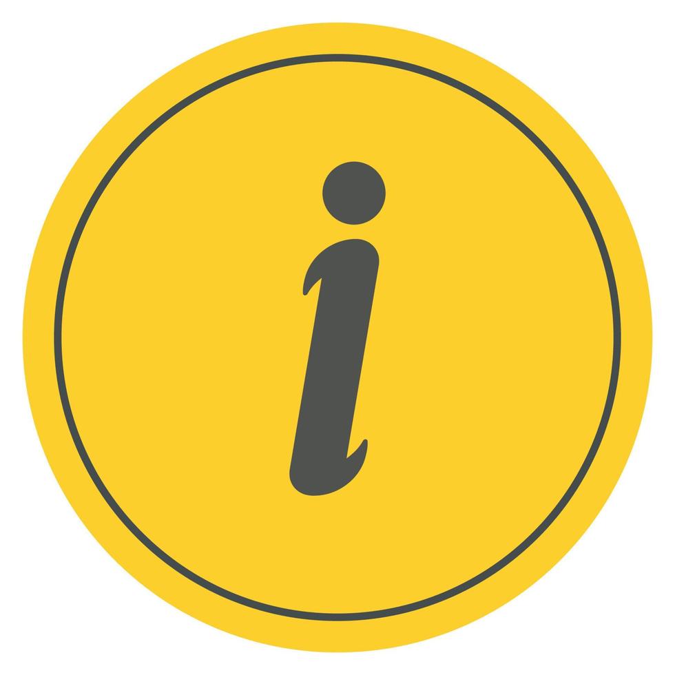 Information Round Yellow Icon vector