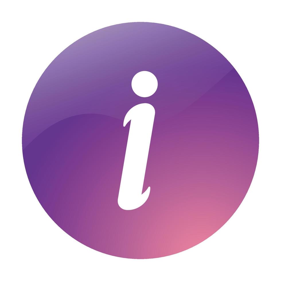 Information icon Rounded  Purple vector