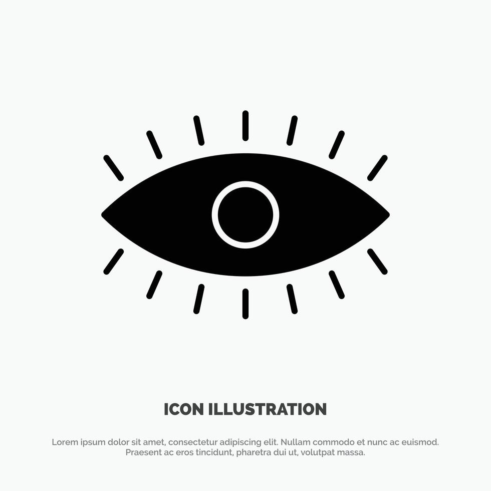 ojo ojos reloj diseño sólido glifo icono vector