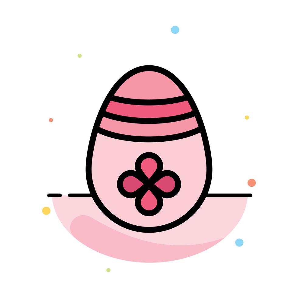 decoración pascua huevo de pascua huevo abstracto color plano icono plantilla vector