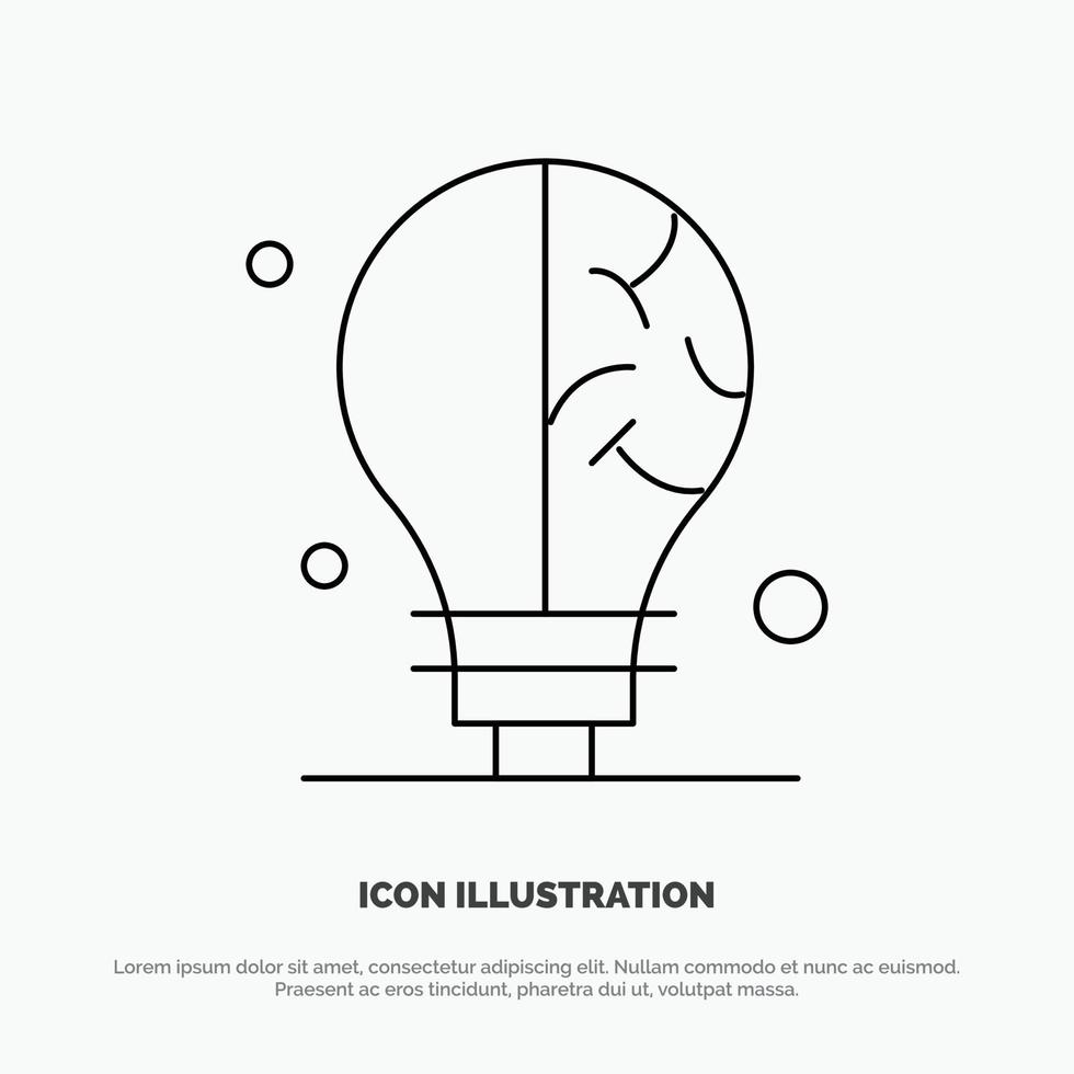 Bulb Idea Science Line Icon Vector