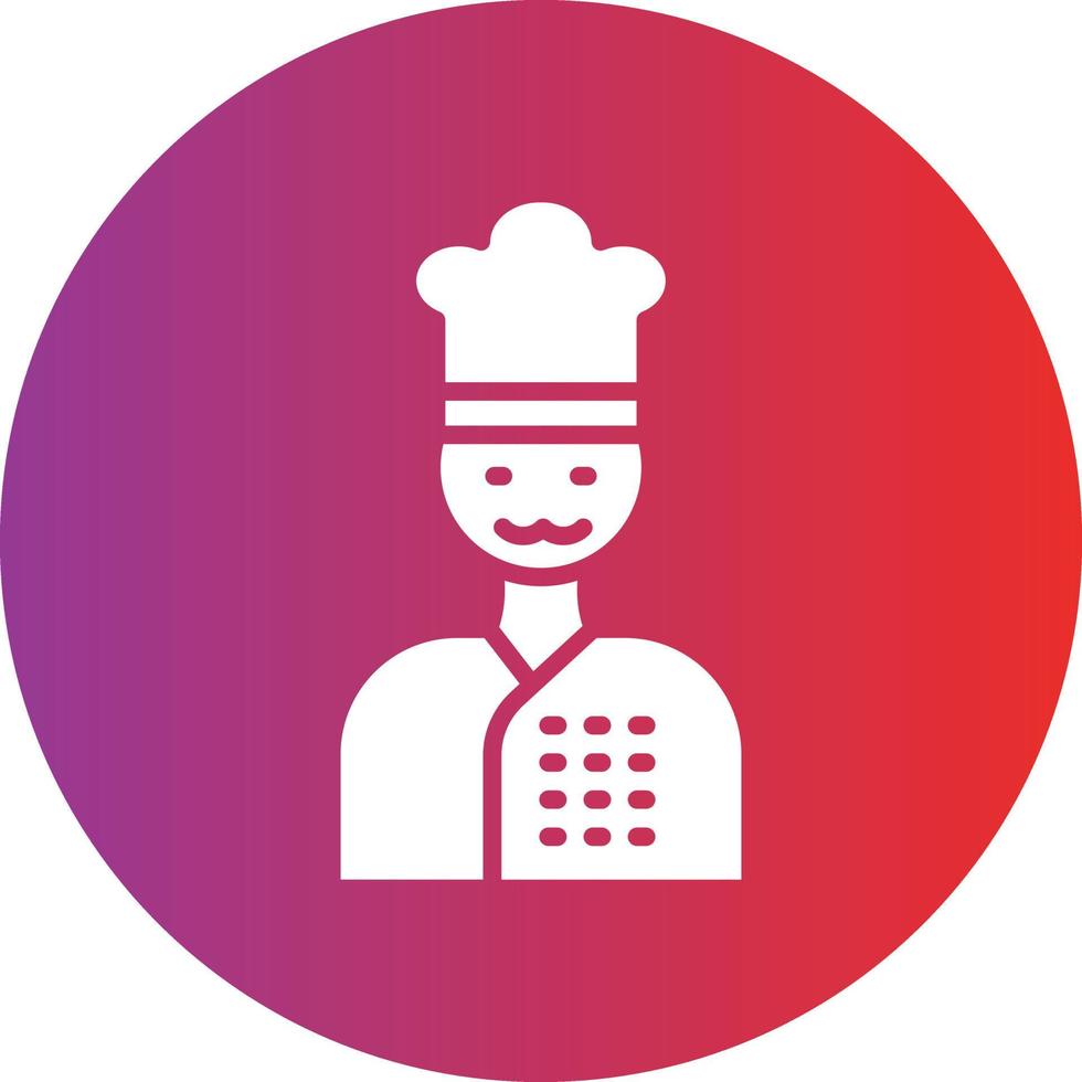 estilo de icono de chef vector