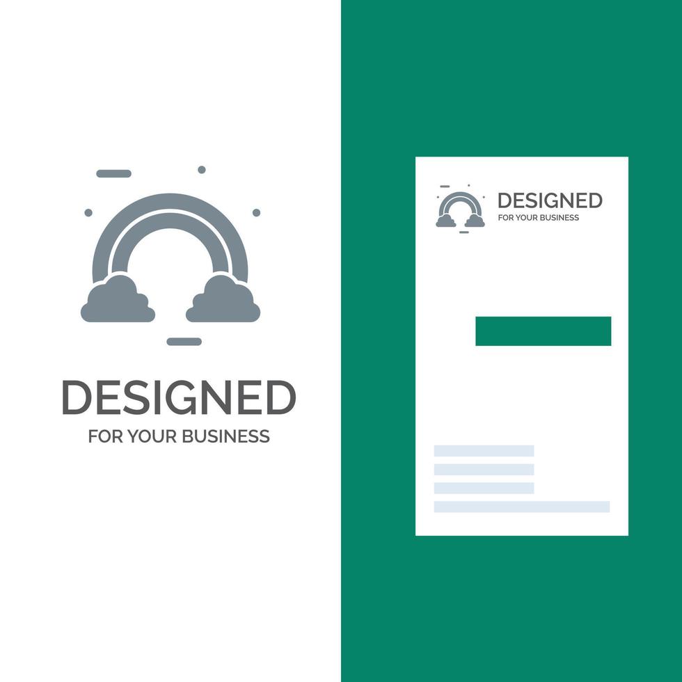 Celebrate Cloud Colorful Ireland Irish Grey Logo Design and Business Card Template vector
