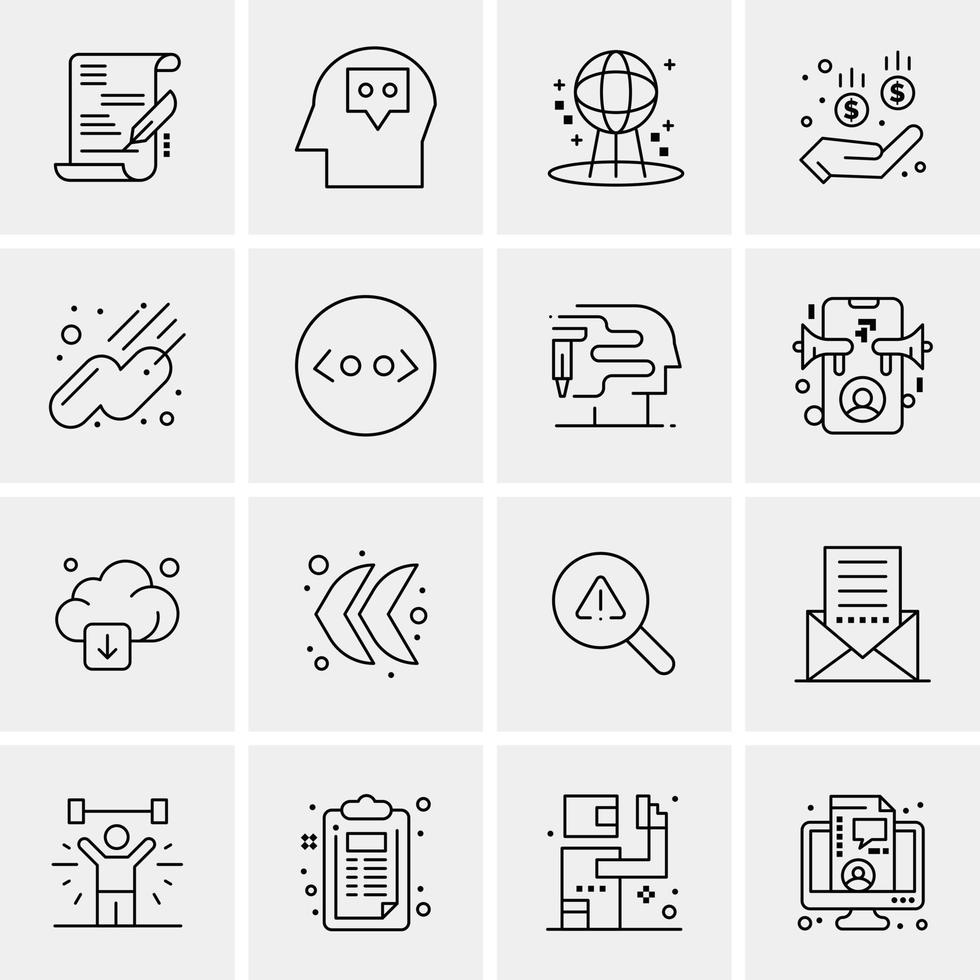 16 Universal Business Icons Vector Creative Icon Illustration to use in web and Mobile Related proje