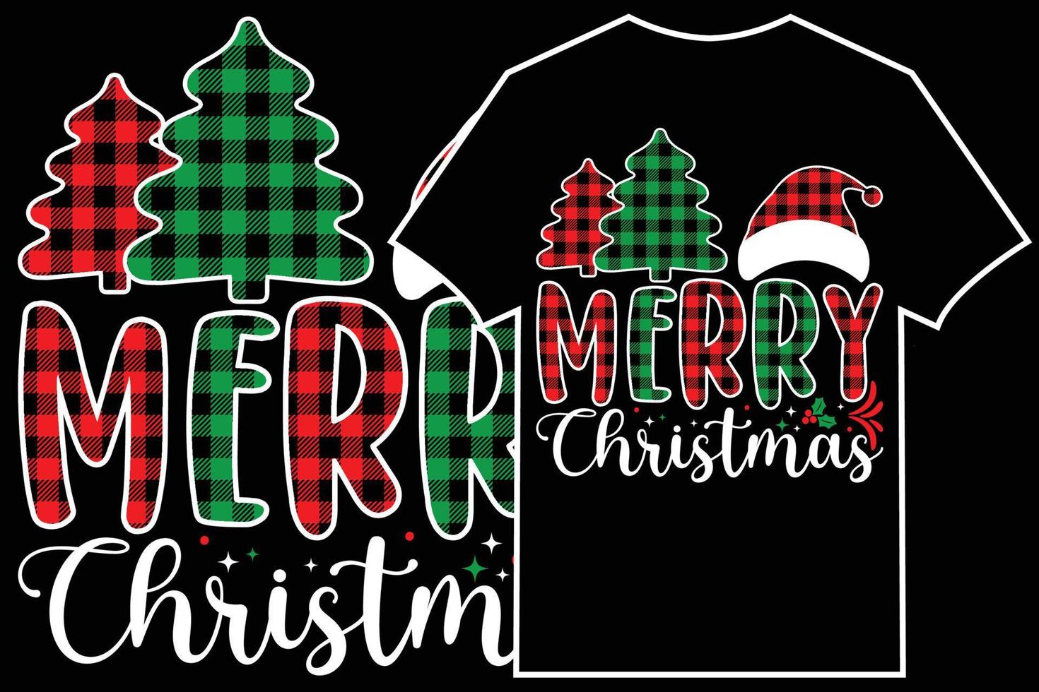 Christmas Typographic T-shirt Design Vector. Merry Christmas vector