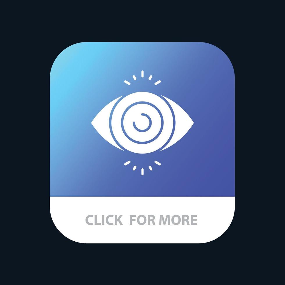 Eye Test Search Science Mobile App Button Android and IOS Glyph Version vector