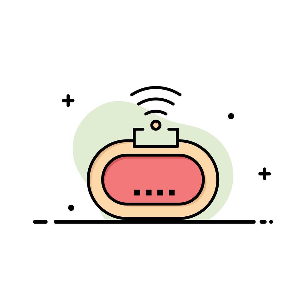 Device Security Wifi Signal Business Logo Template Flat Color vector
