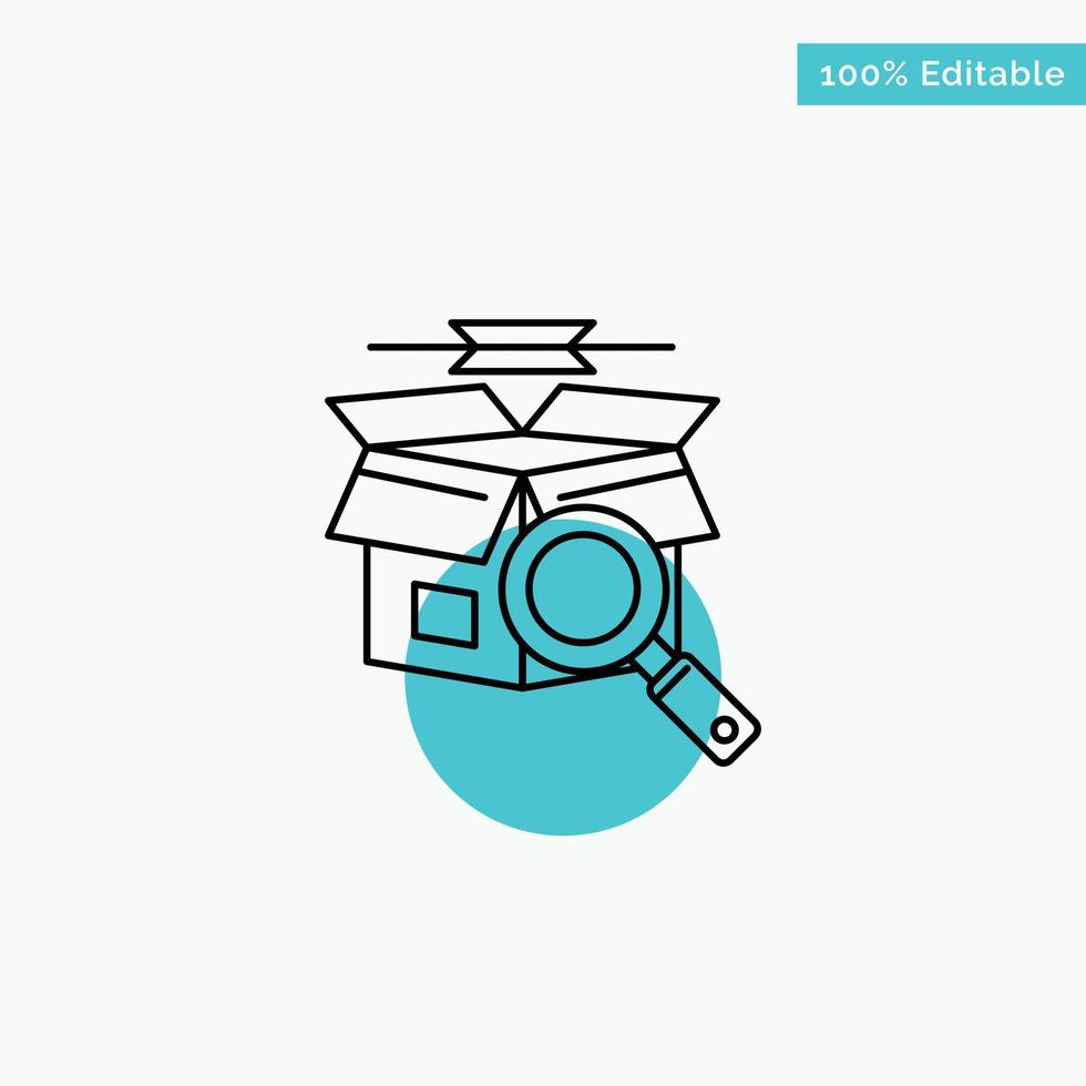 Box Search Online Search E Shopping turquoise highlight circle point Vector icon