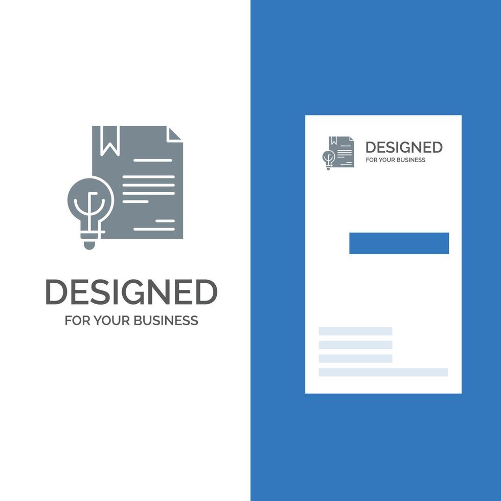 diseño de logotipo gris de ley de invención digital de derechos de autor comercial y plantilla de tarjeta de presentación vector
